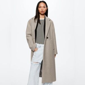 Mango oversized wool coat